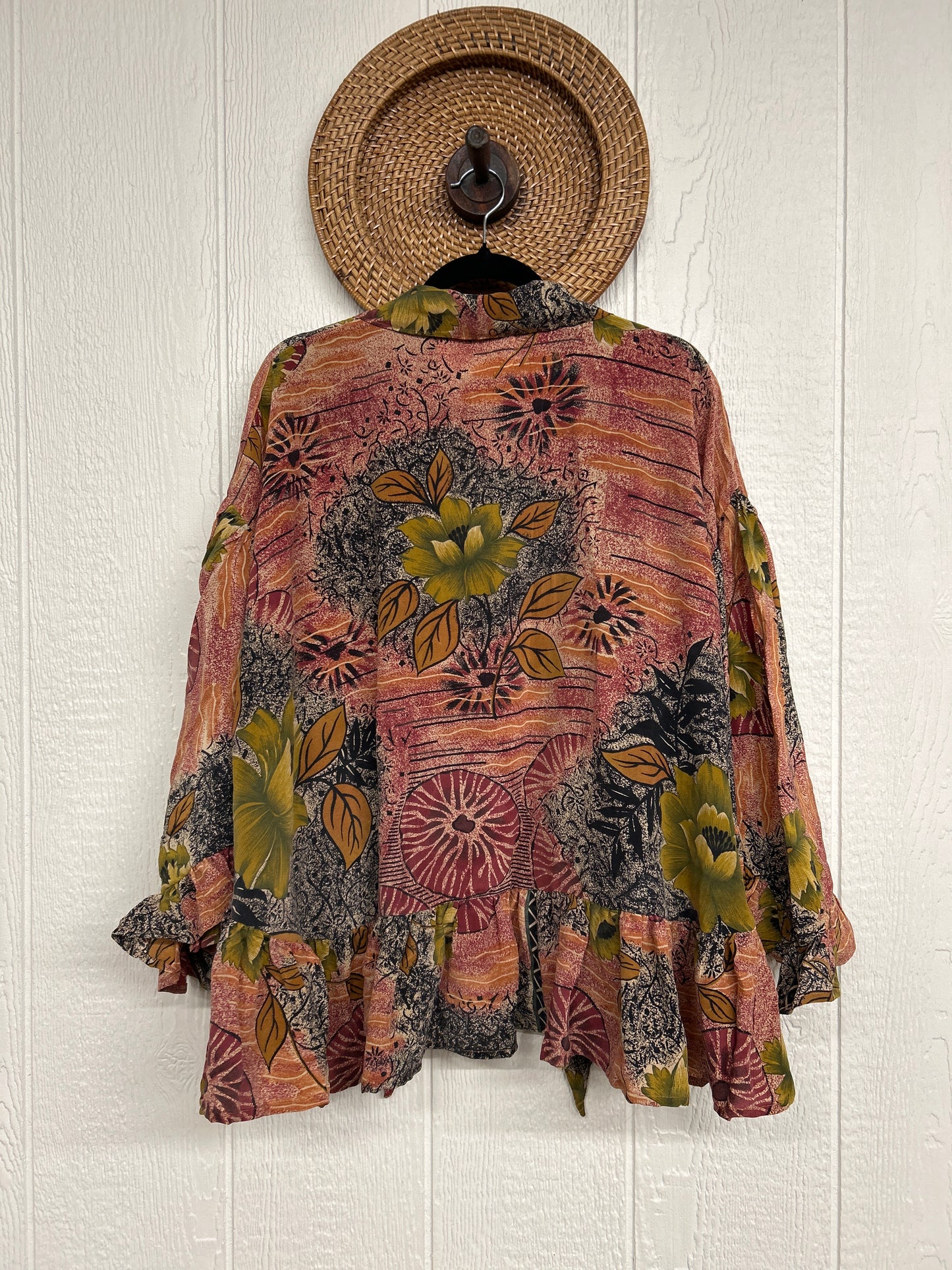 Crepe Sari Wild Rose Top 1225 032