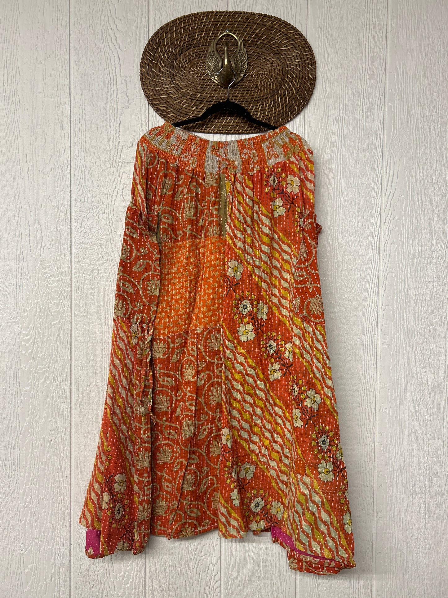 Pareo Kantha Butterfly Cargo Skirt 0426 036