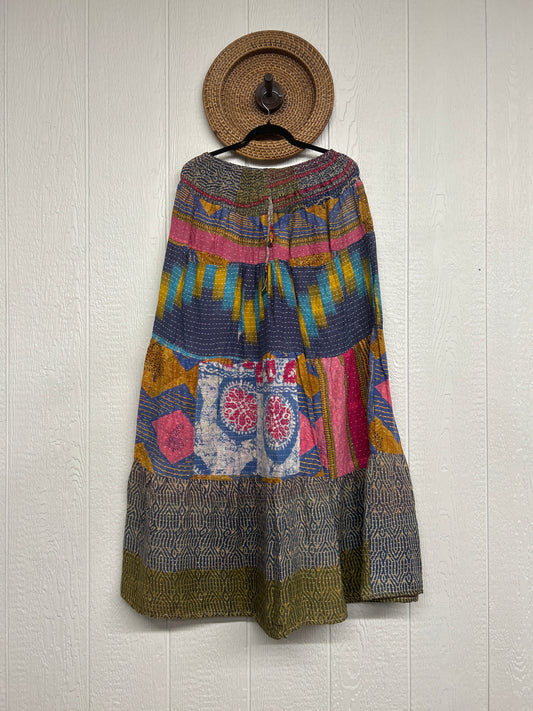 Pareo Kantha Lotus Maxi Skirt 0826 082