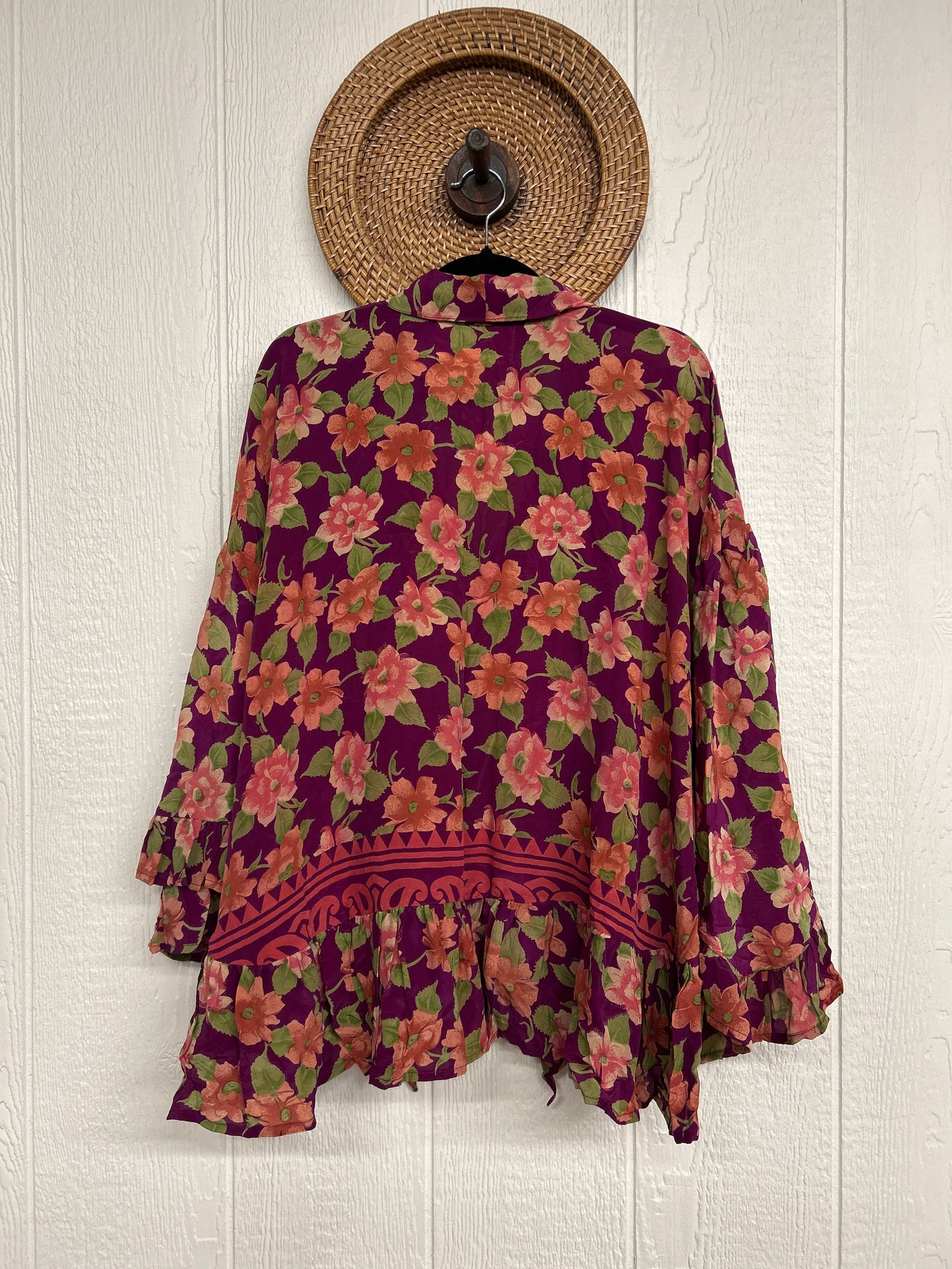 Crepe Sari Wild Rose Top 1225 083