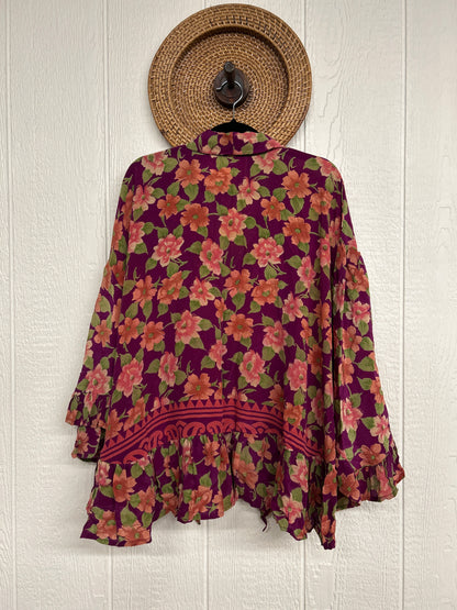 Crepe Sari Wild Rose Top 1225 083