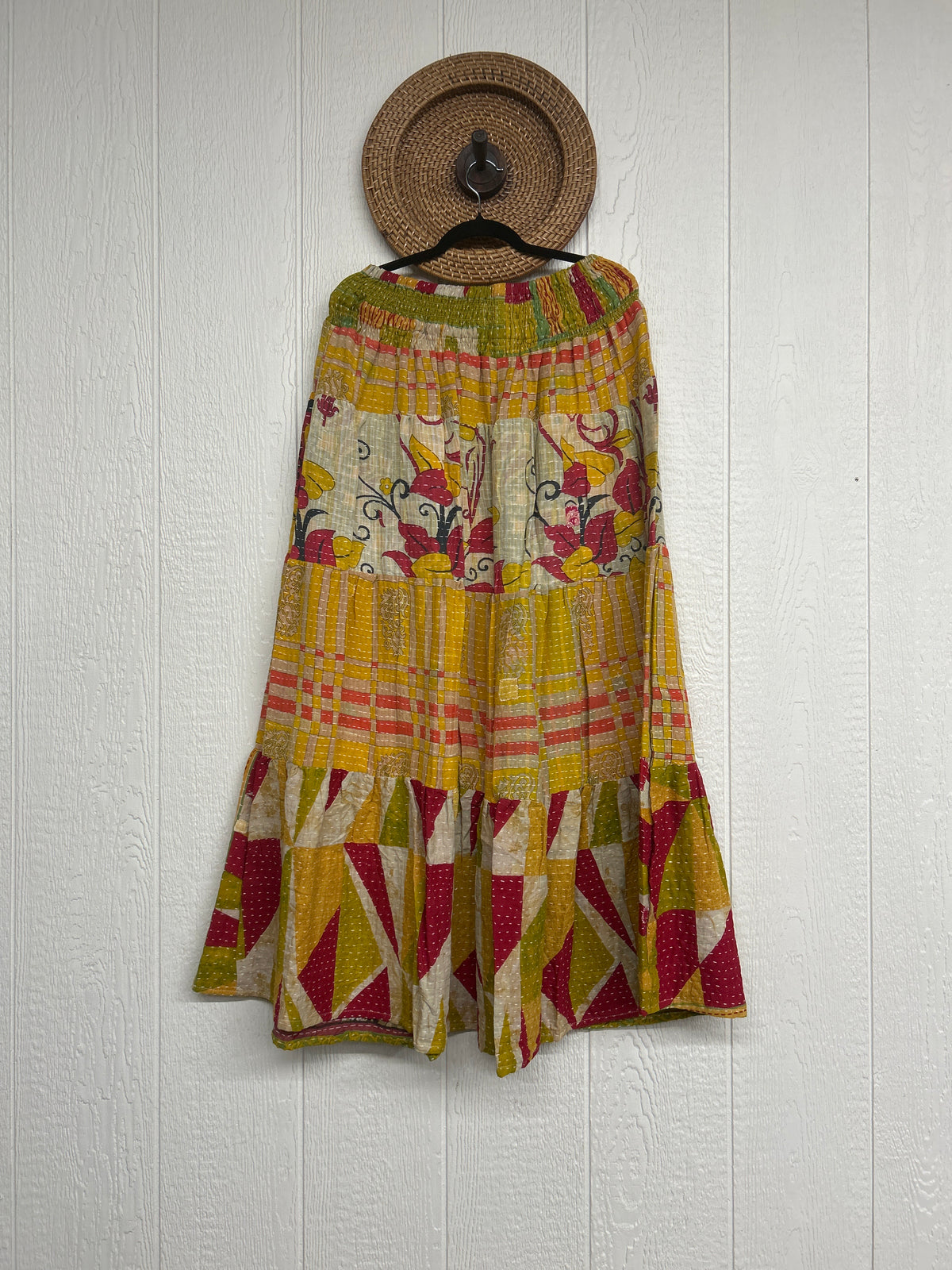 Pareo Kantha Lotus Maxi Skirt 0826 260