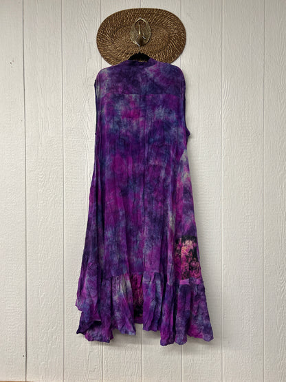 Crepe Sari Summer Dahlia Duster 0726 139