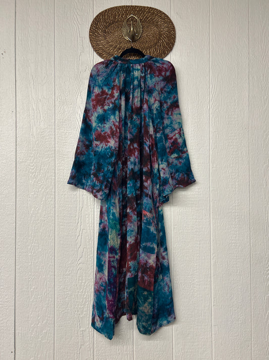 Crepe Sari Woodstock Duster Dress 0226 081