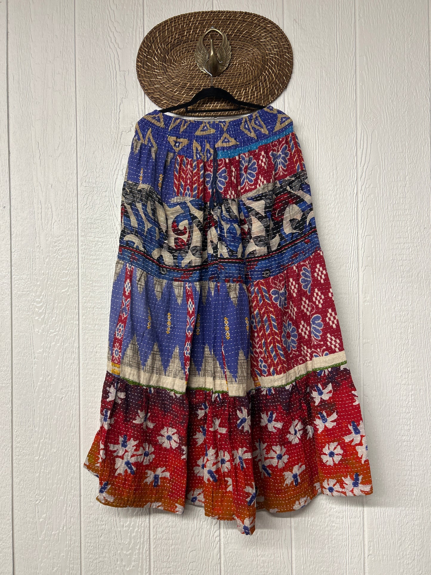 Pareo Kantha Lotus Maxi Skirt 0826 156
