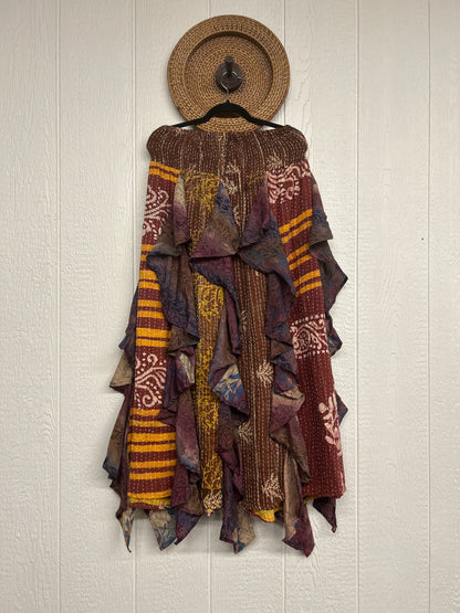 Pareo Kantha Willow Maxi Skirt 0826 082