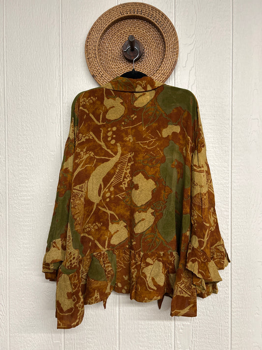 Crepe Sari Wild Rose Top 1225 074