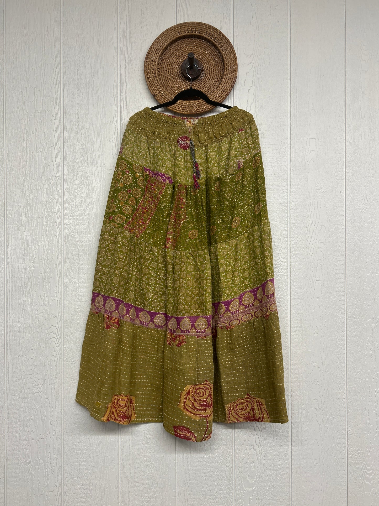 Pareo Kantha Lotus Maxi Skirt 0826 032