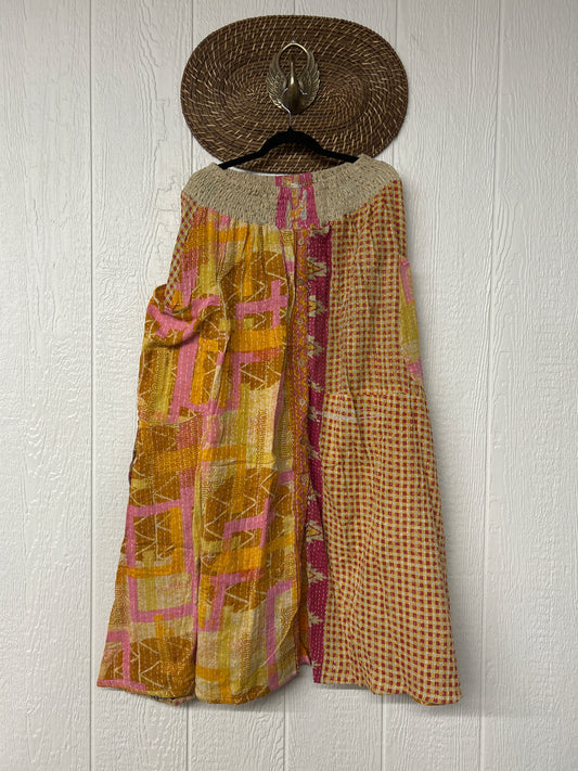 Pareo Kantha Butterfly Cargo Skirt 0426 016