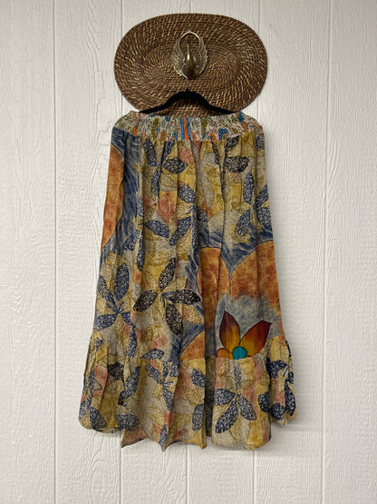 Crepe Sari Dahlia Skirt 1026 006