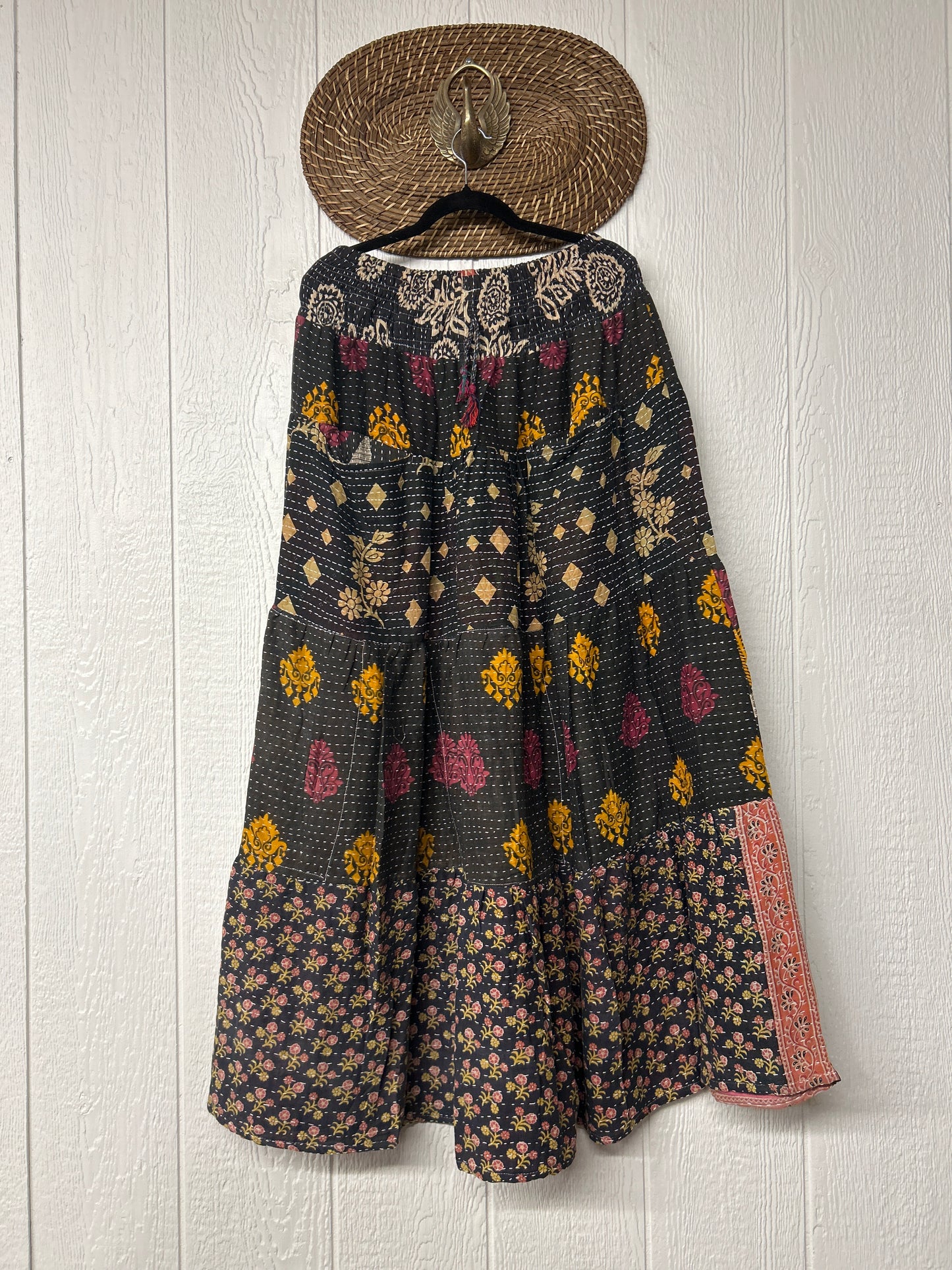 Pareo Kantha Lotus Maxi Skirt 0826 122