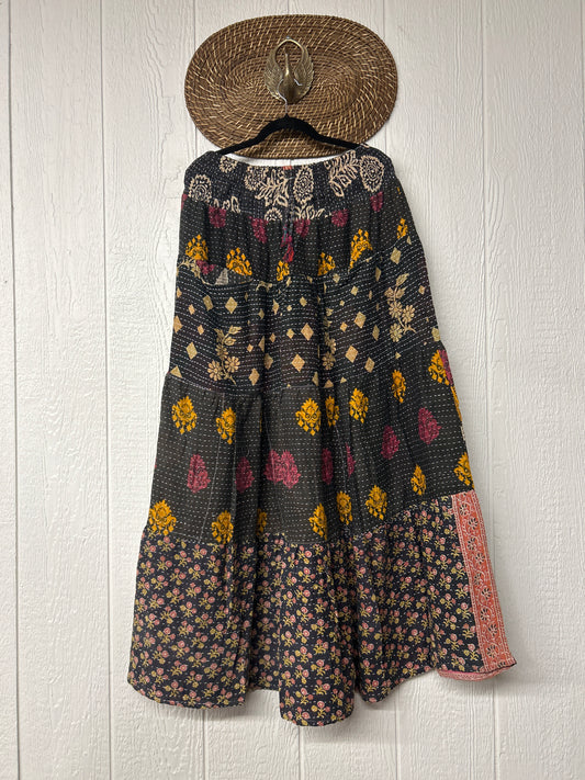 Pareo Kantha Lotus Maxi Skirt 0826 122
