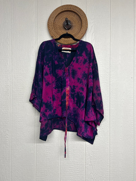 Crepe Sari Hi Lo Butterfly Top 0726 110