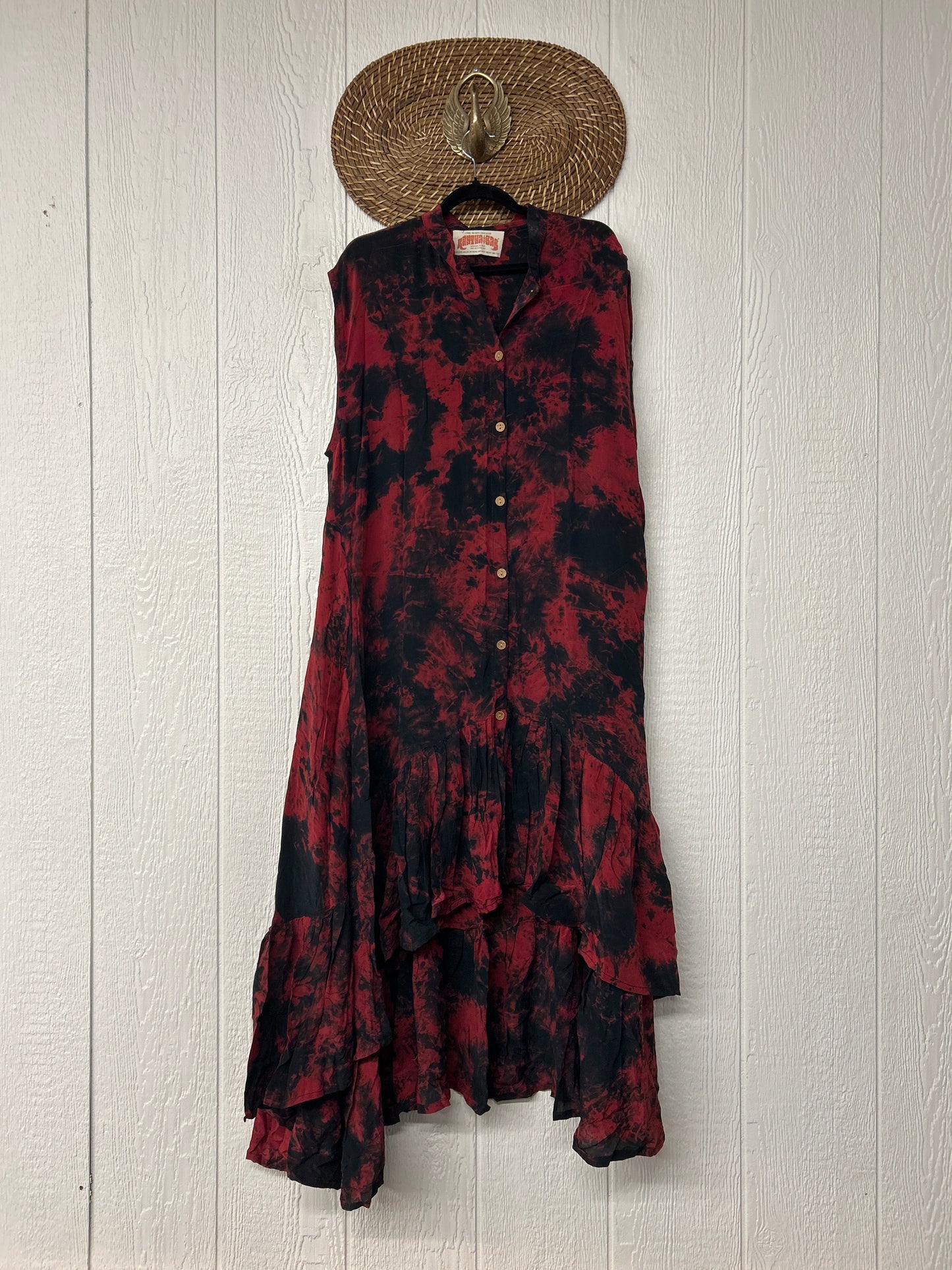 Crepe Sari Summer Dahlia Duster 0726 029