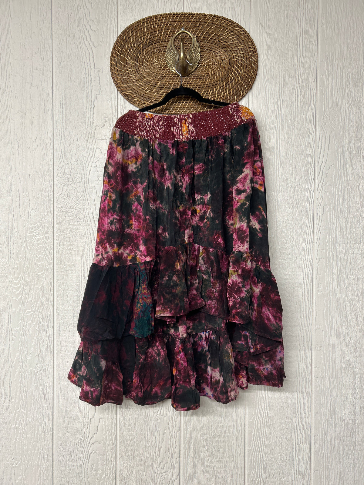 Crepe Sari Dahlia Skirt 1026 015