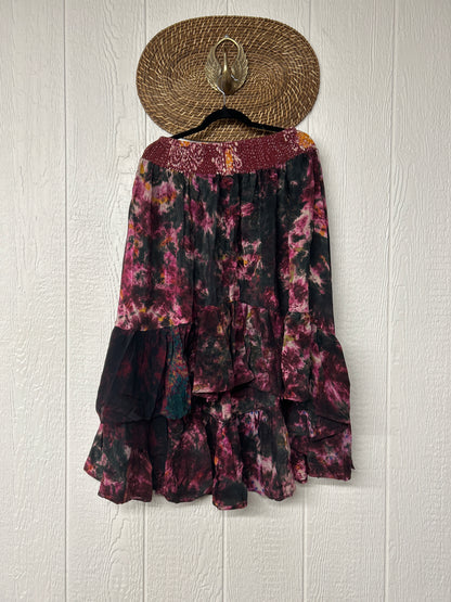 Crepe Sari Dahlia Skirt 1026 015