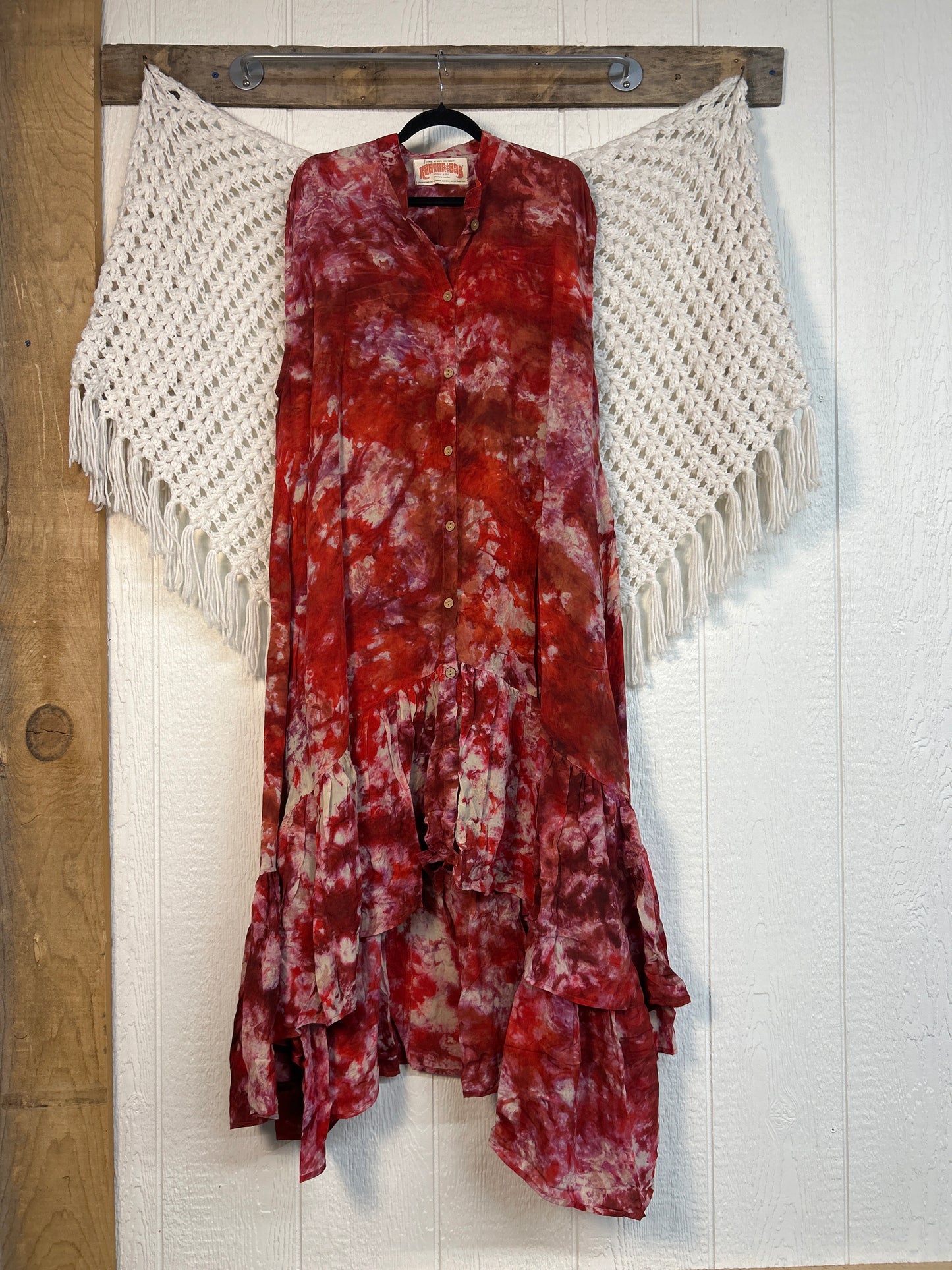Crepe Sari Summer Dahlia Duster 0726 190