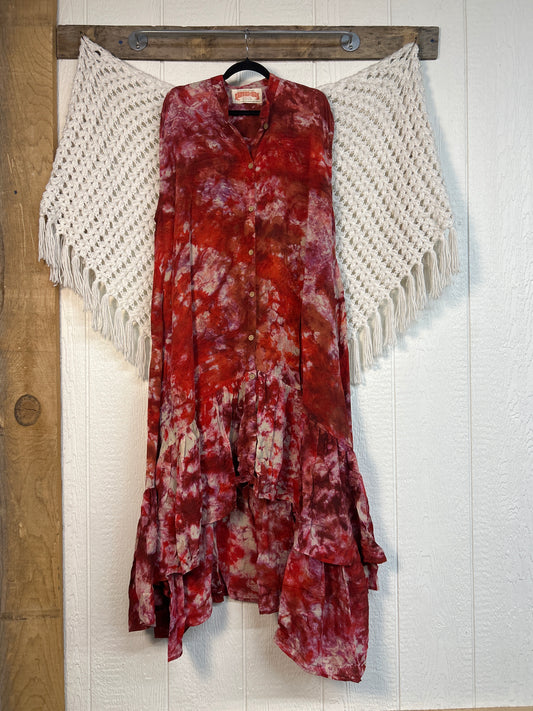 Crepe Sari Summer Dahlia Duster 0726 190