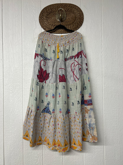 Pareo Kantha Lotus Maxi Skirt 0826 137