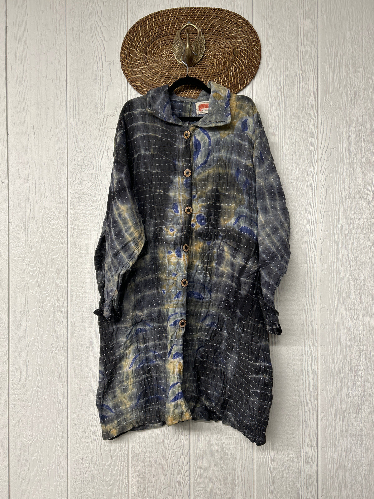 Aura Edit Koverlet Button Down Trench Coat 1026 008