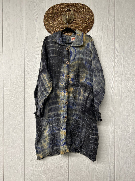 Aura Edit Koverlet Button Down Trench Coat 1026 008