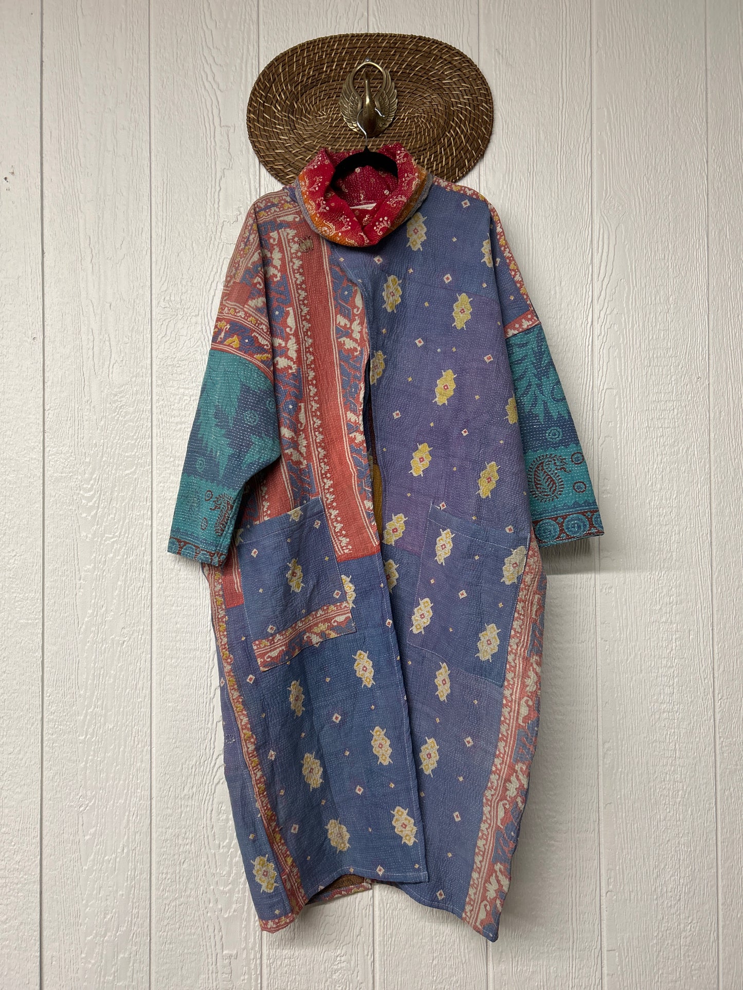 Fine Kantha Cowl Split Pullover 1225 029