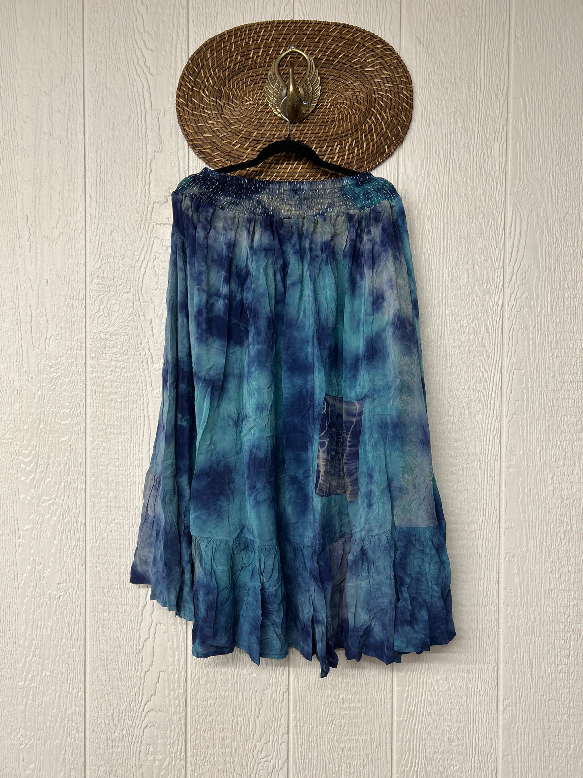 Crepe Sari Dahlia Skirt 1026 012