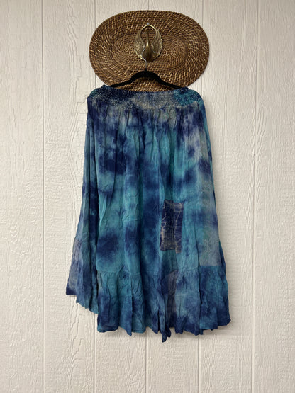 Crepe Sari Dahlia Skirt 1026 012