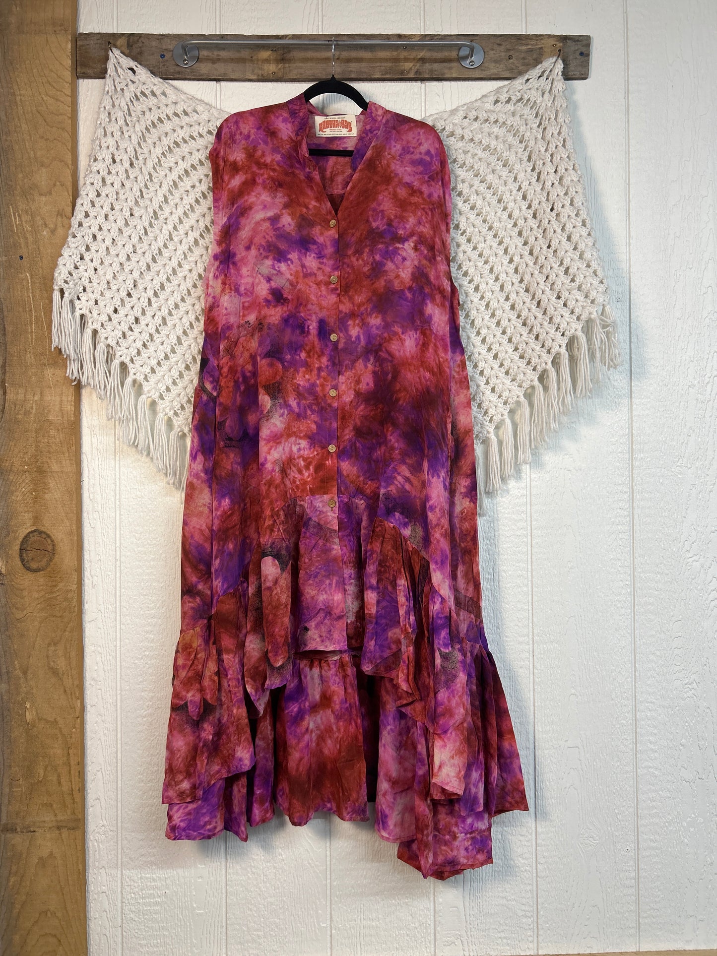 Crepe Sari Summer Dahlia Duster 0726 261