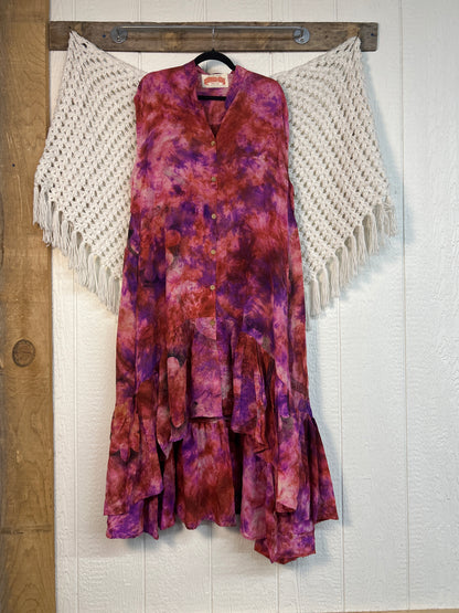 Crepe Sari Summer Dahlia Duster 0726 261