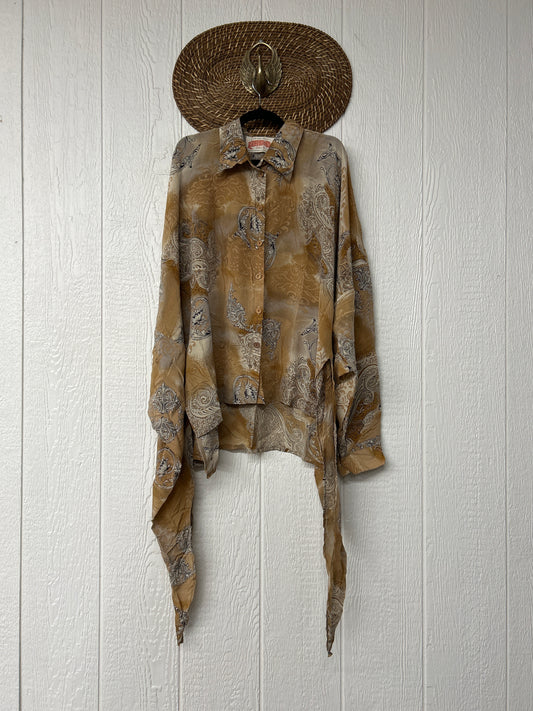 Crepe Sari Nirvana Button Down 1125 068