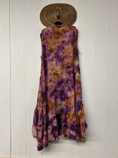 Crepe Sari Summer Dahlia Duster 0726 114
