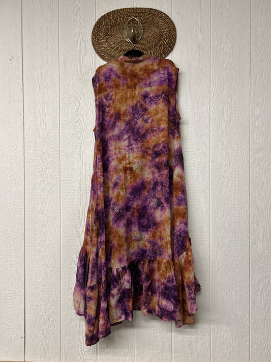 Crepe Sari Summer Dahlia Duster 0726 114