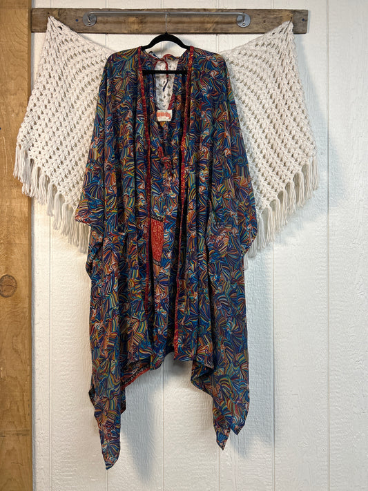 Crepe Sari Orchid Kimono 0626 199