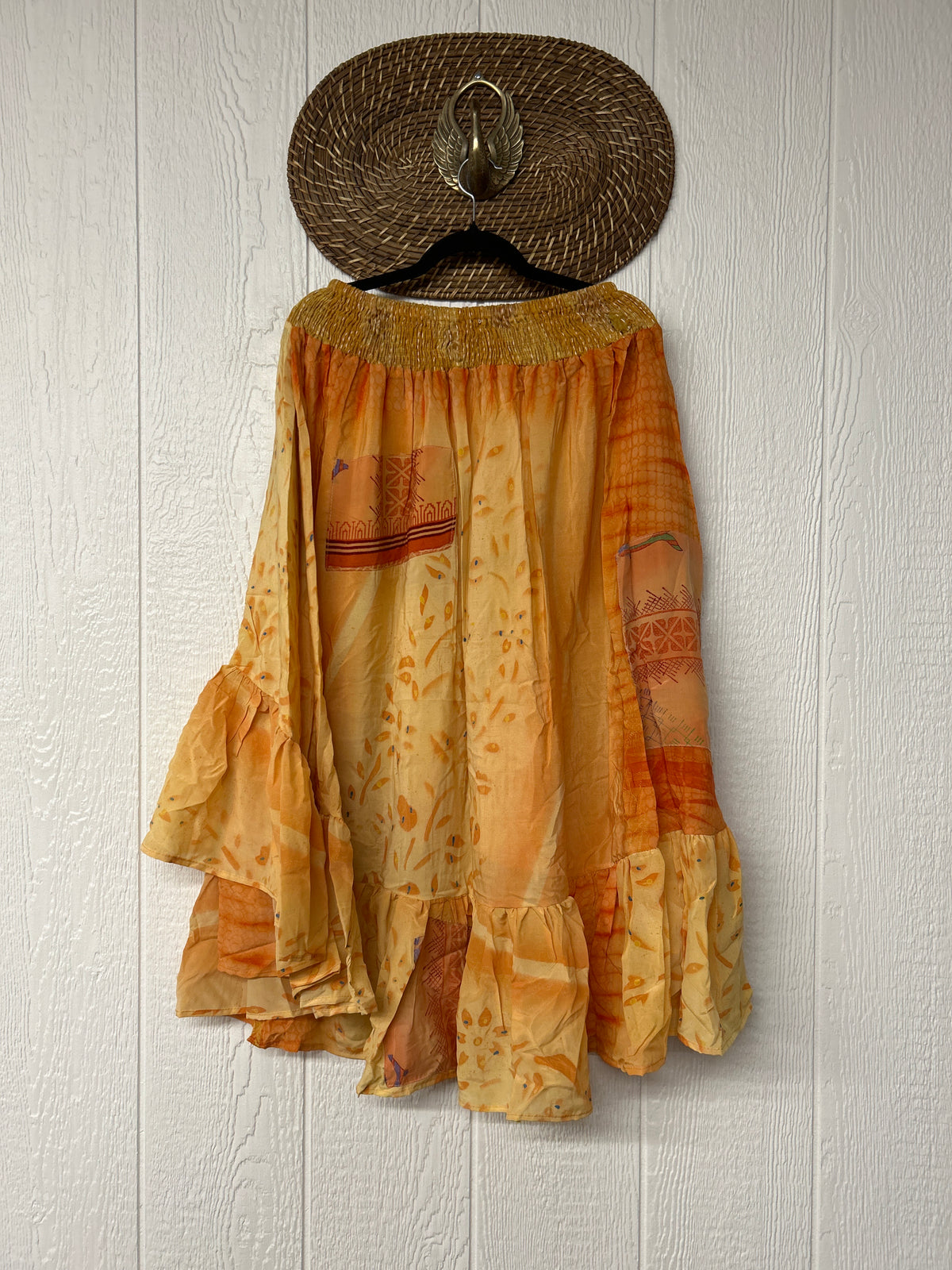 Crepe Sari Dahlia Skirt 1026 018
