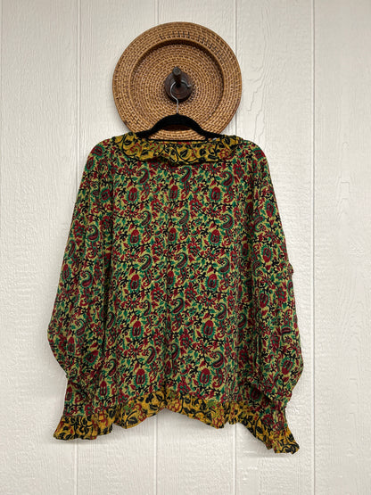 Crepe Sari Ruffle Daisy Blouse 0226 171