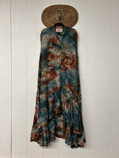 Crepe Sari Summer Dahlia Duster 0726 101