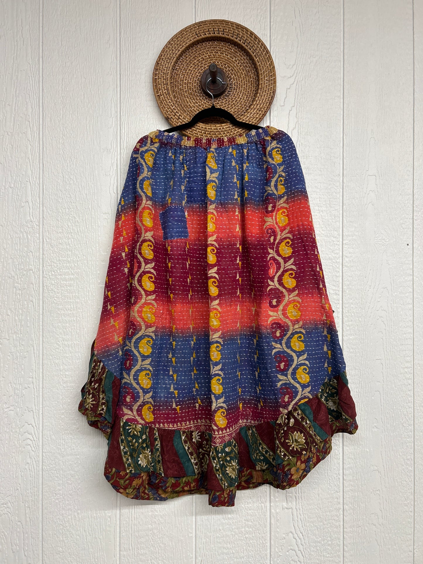 Pareo Kantha Wild Rose Skirt 0426 118