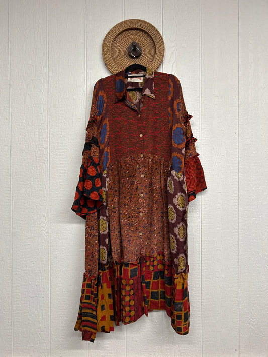 Crepe Sari Rhiannon Duster Dress 0226 243