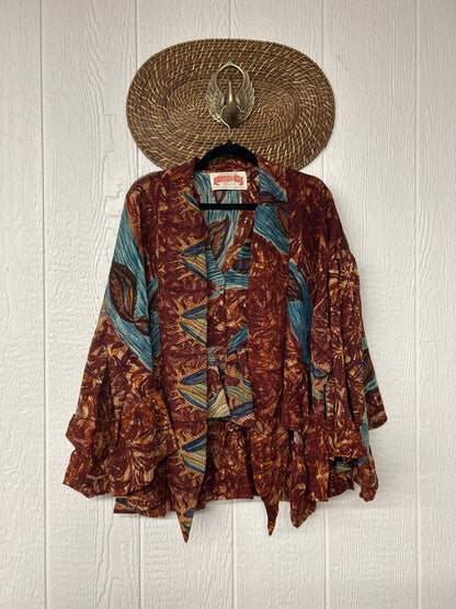 Crepe Sari Wild Rose Top 1225 195