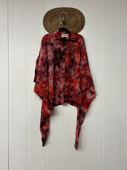 Crepe Sari Summer Nirvana Button Down 0626 197