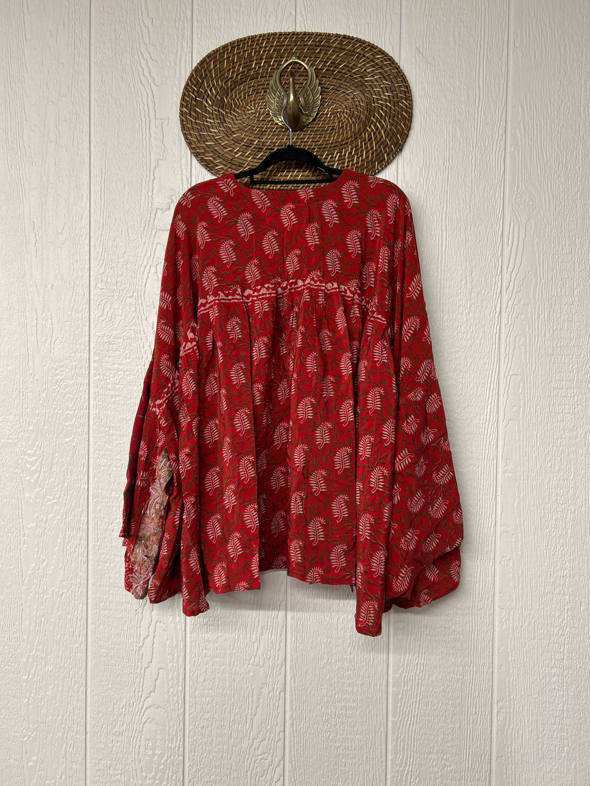 Crepe Sari Bell Sleeve Gold Dust Crop 0826 240