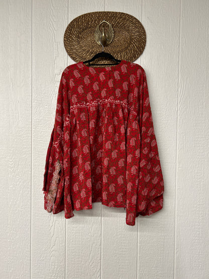Crepe Sari Bell Sleeve Gold Dust Crop 0826 240