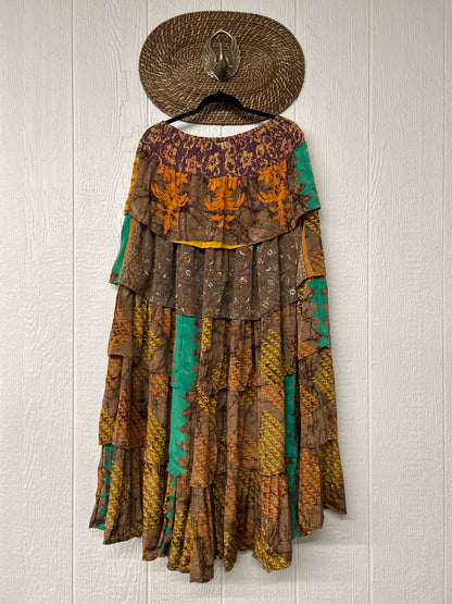 Rasgulla Sari Venus Ruffle Maxi 1125 003