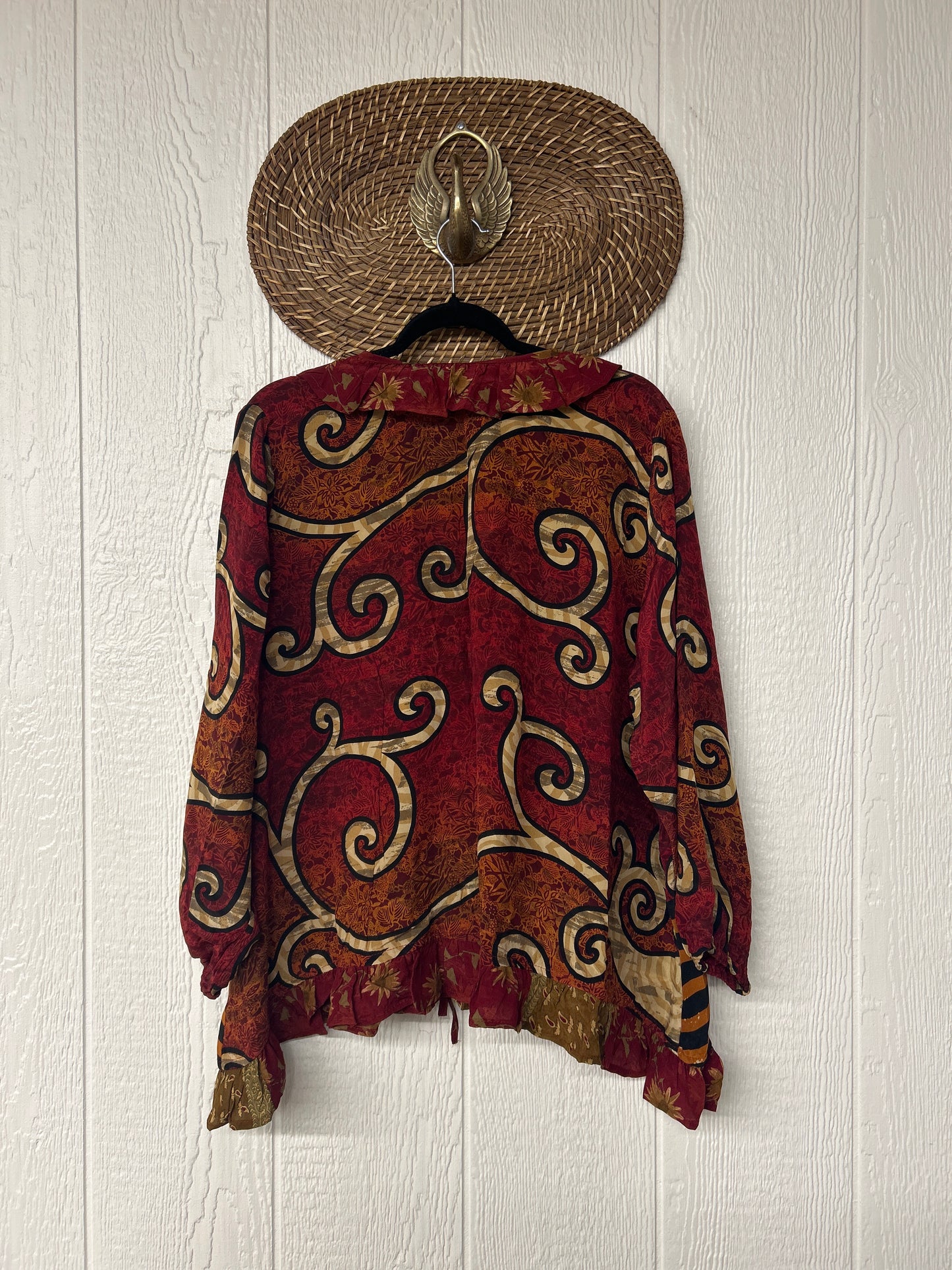 Crepe Sari Ruffle Daisy Blouse 0226 230