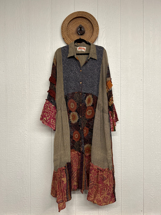 Crepe Sari Rhiannon Duster Dress 0226 142