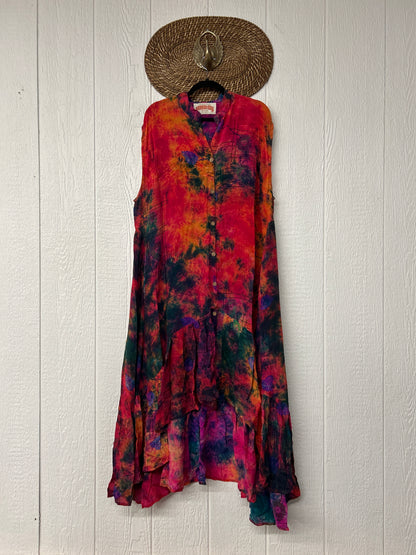 Crepe Sari Summer Dahlia Duster 0726 052