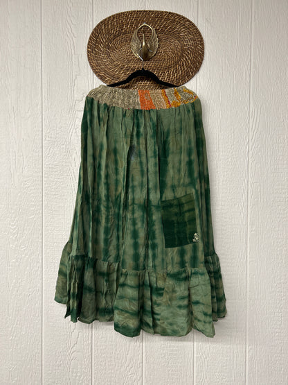 Crepe Sari Dahlia Skirt 1026 038