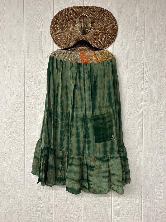 Crepe Sari Dahlia Skirt 1026 038