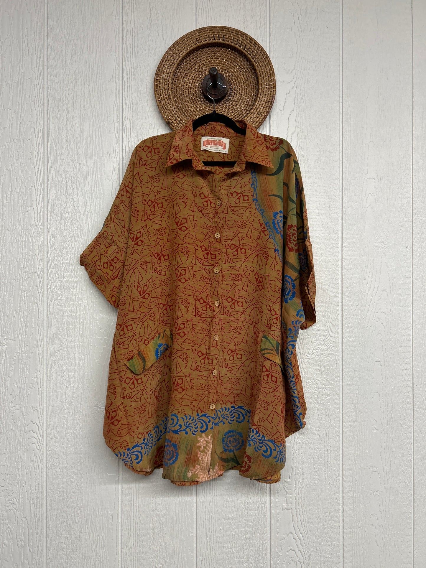 Crepe Sari Free To Be Button Down 0626 203